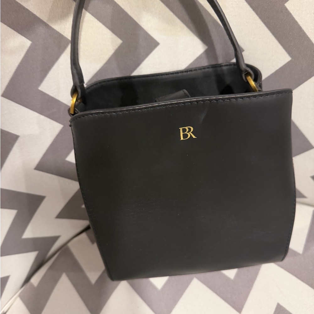 Banana Republic Black Mini Bag with Gold Accents